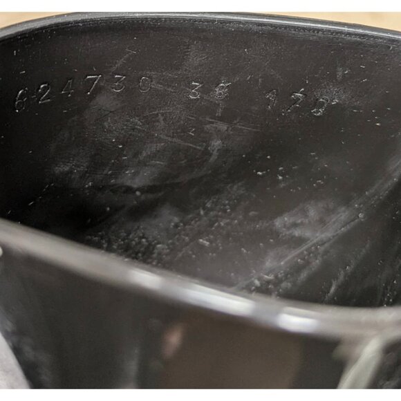 Gucci Logo Embossed Mid-Heel Rubber Sandals Black 624730 EU38 - Picture 10 of 12